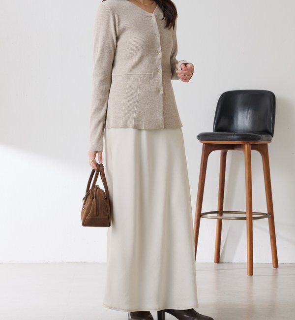  「リブペプラムカーディガン」|ニット・セーター|
