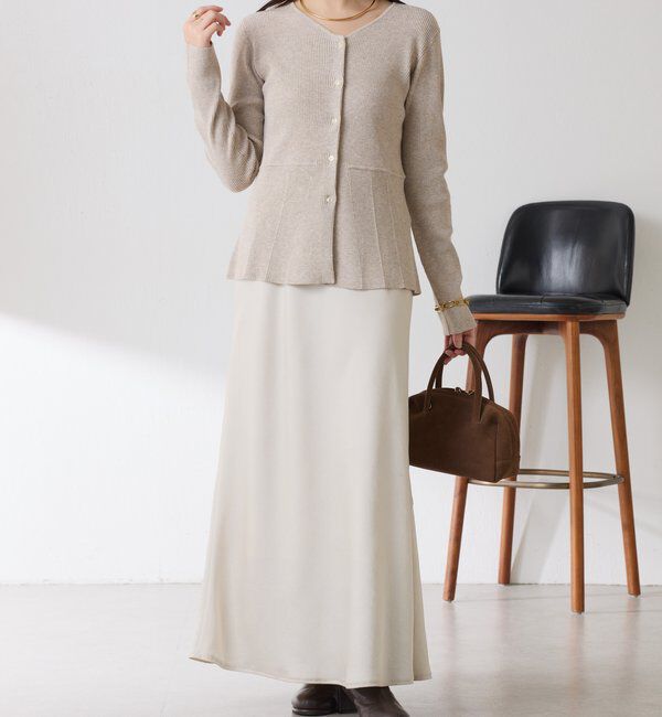 「リブペプラムカーディガン」|ニット・セーター|