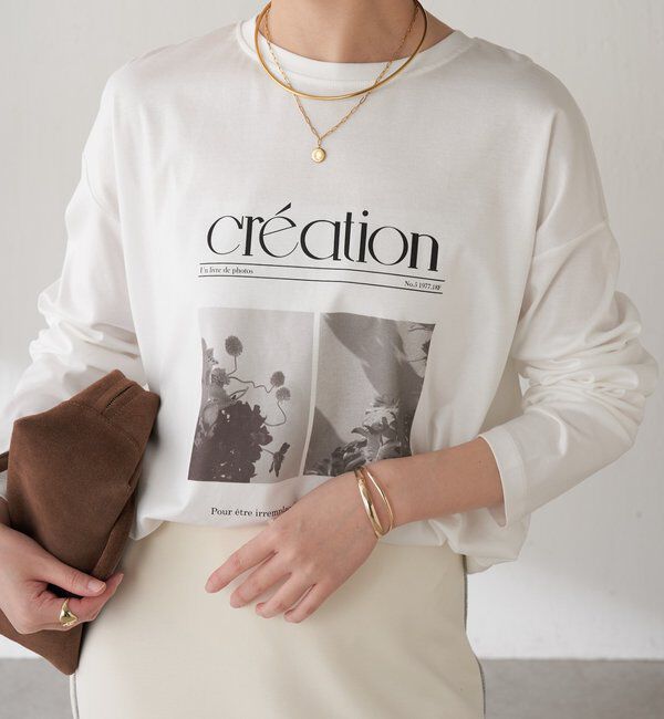  「モノクロフォトロゴロンT」|Tシャツ・カットソー|ホワイト