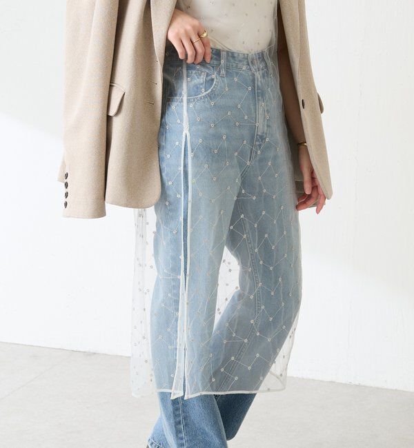  「チュール刺繍ワンピース」|ワンピース|