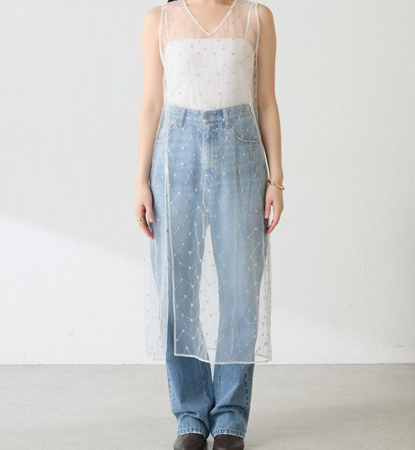  「チュール刺繍ワンピース」|ワンピース|