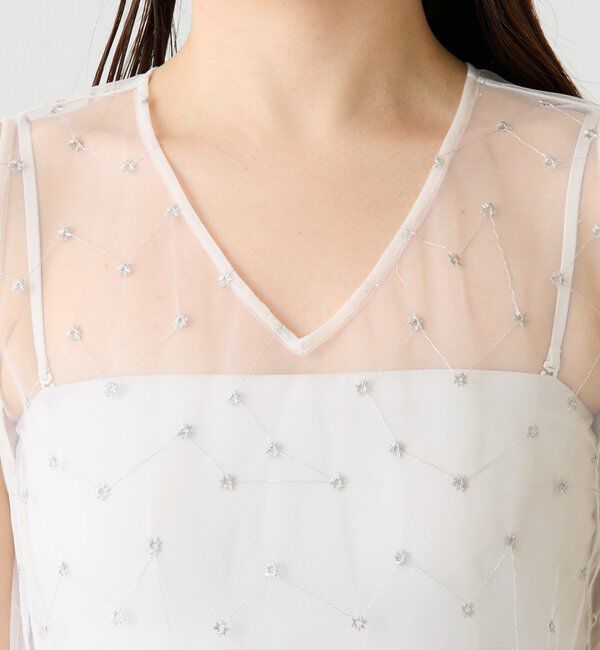  「チュール刺繍ワンピース」|ワンピース|