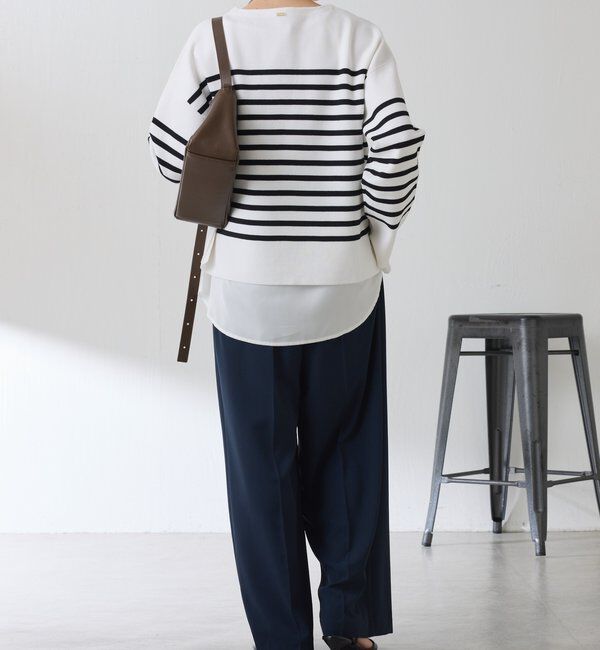  「《マイナス3kg見え/サイズ展開豊富》ジャージワイドパンツ」|スラックス|