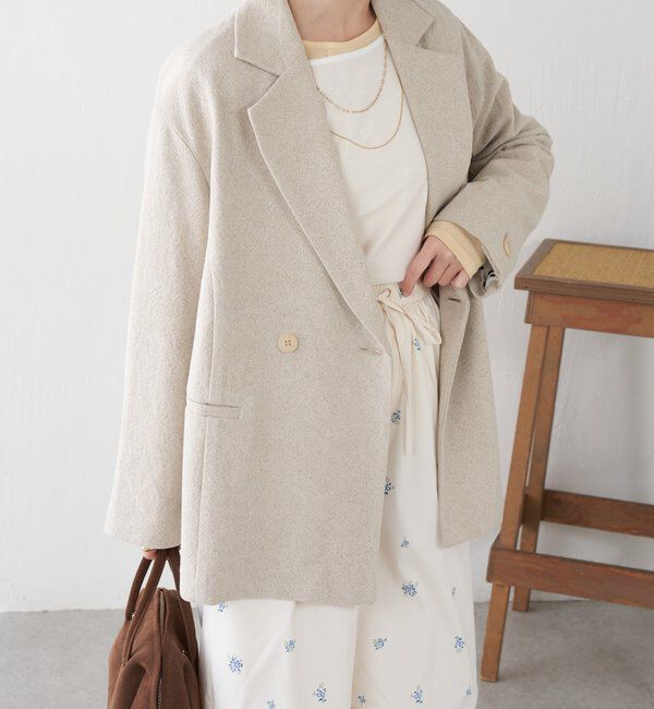  「コットンリネンオーバーダブルジャケット」|ベスト・ジレ|