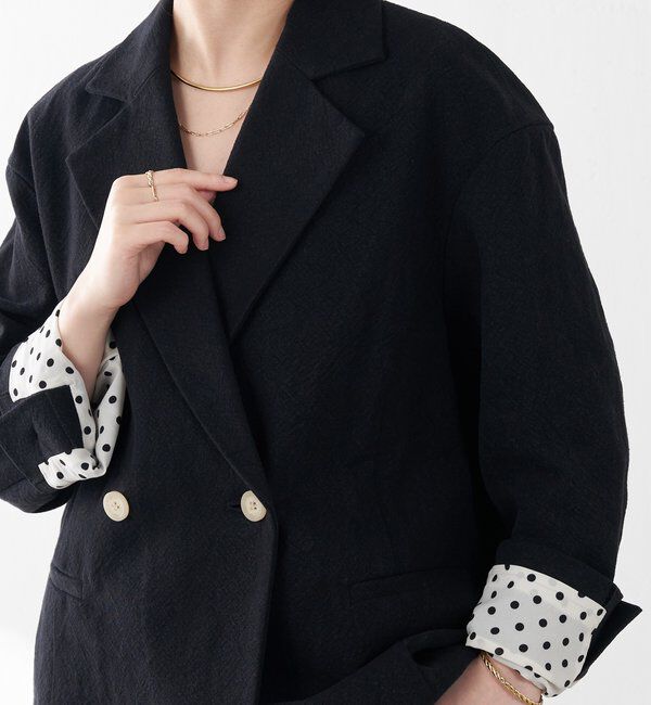  「コットンリネンオーバーダブルジャケット」|ベスト・ジレ|