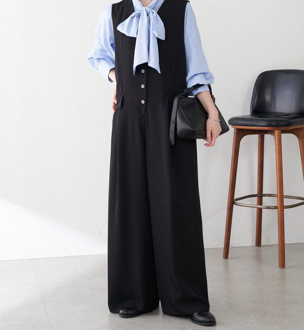  「【スタイルアップ】ベストオールインワン/セレモニー」|ワンピース|ブラック