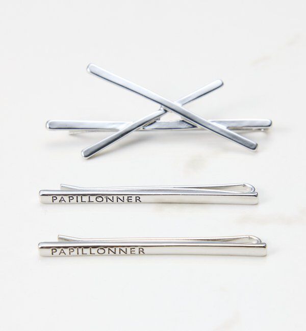  「【PAPILLONNER/パピヨネ】メタルロゴ入りヘアピンセット」|リング|
