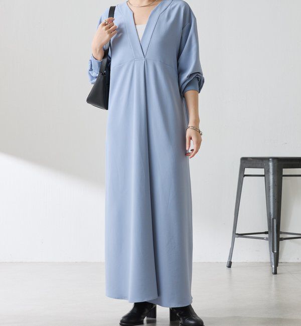  「【高機能素材】ジャージVネックワンピース/セレモニー」|ワンピース|
