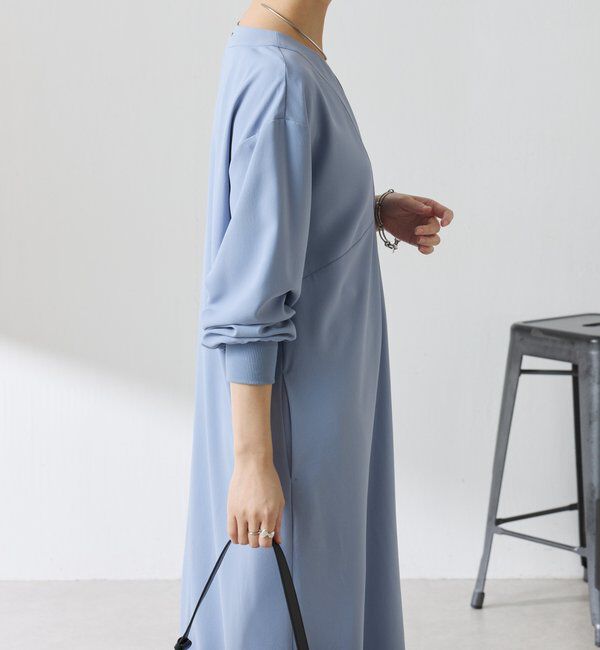  「【高機能素材】ジャージVネックワンピース/セレモニー」|ワンピース|