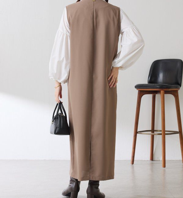  「フロントボタンジャンパースカート」|ワンピース|