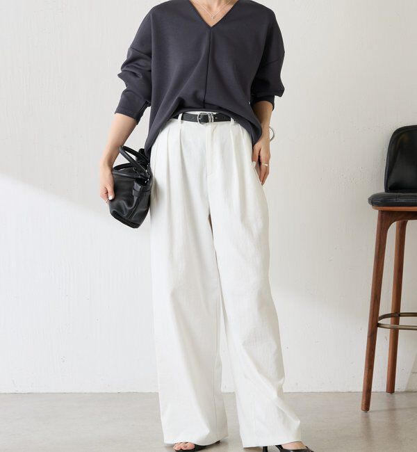  「ポンチＶカットプルオーバー」|Tシャツ・カットソー|