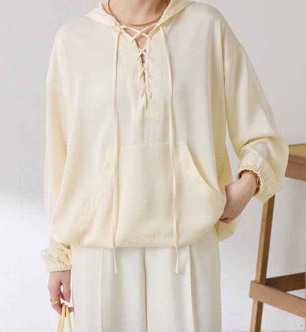 「レースアップアノラック」|シャツ・ブラウス|