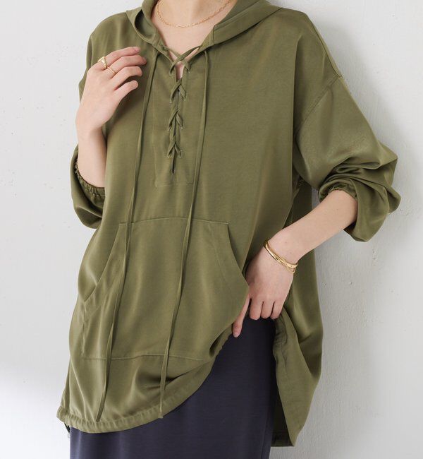  「レースアップアノラック」|シャツ・ブラウス|
