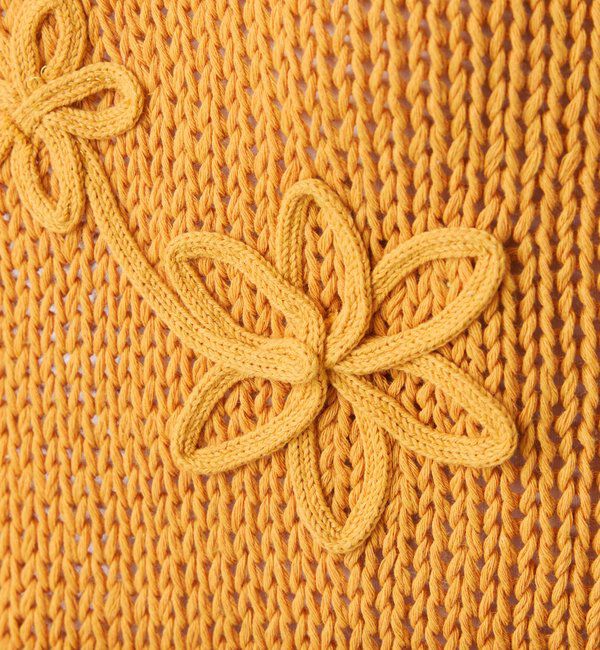  「フラワールーズコットン混ニット」|ニット・セーター|