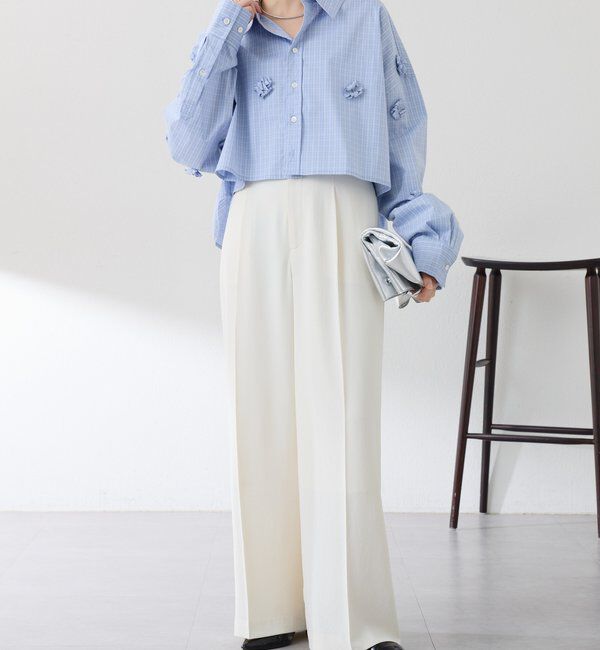  「フラワーモチーフシャツ」|シャツ・ブラウス|