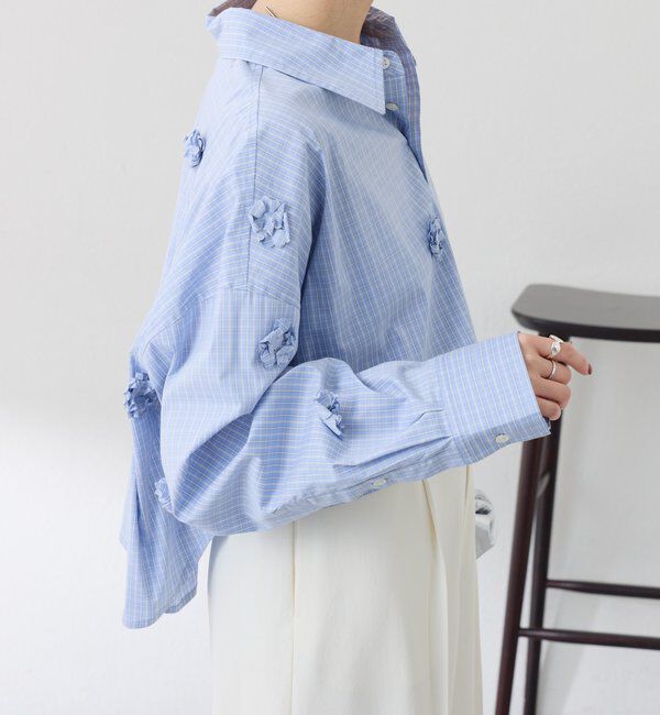  「フラワーモチーフシャツ」|シャツ・ブラウス|