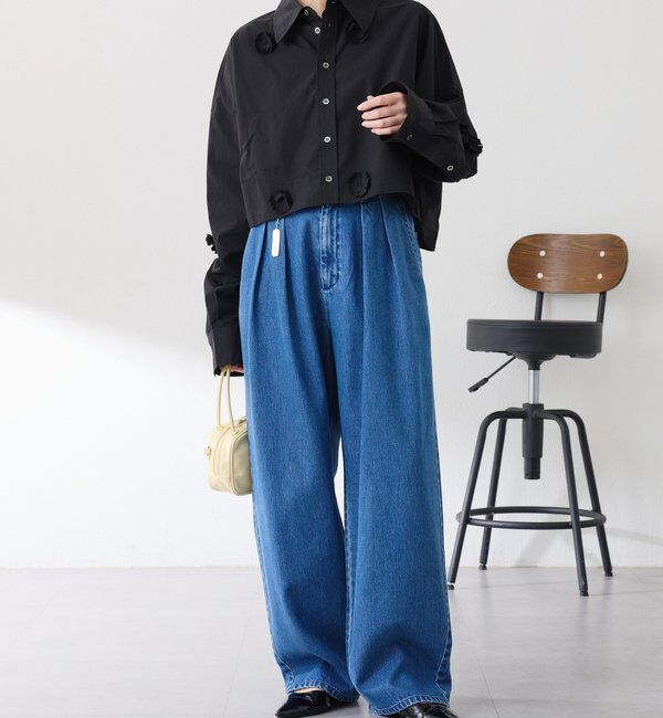  「フラワーモチーフシャツ」|シャツ・ブラウス|