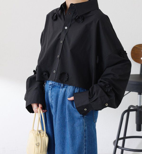  「フラワーモチーフシャツ」|シャツ・ブラウス|