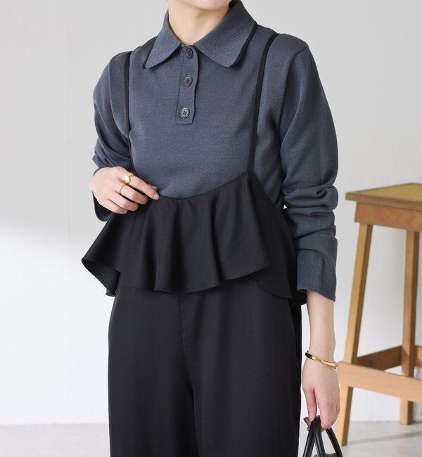  「シアーニットポロ」|ニット・セーター|