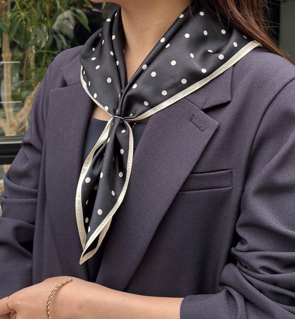  「【PAPILLONNER/パピヨネ】スクエアドットスカーフ/セレモニー」|マフラー|