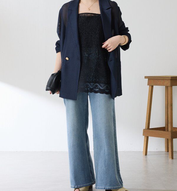  「《着映えアイテム》スカラップレースキャミソール」|シャツ・ブラウス|