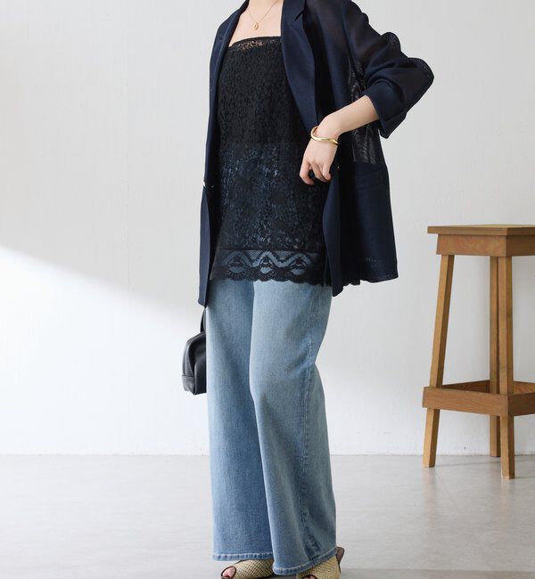  「《着映えアイテム》スカラップレースキャミソール」|シャツ・ブラウス|