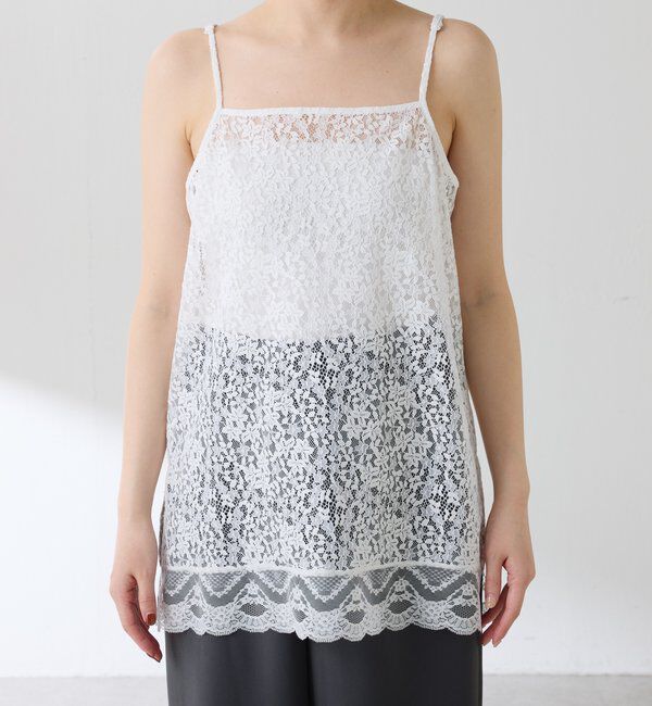  「《着映えアイテム》スカラップレースキャミソール」|シャツ・ブラウス|