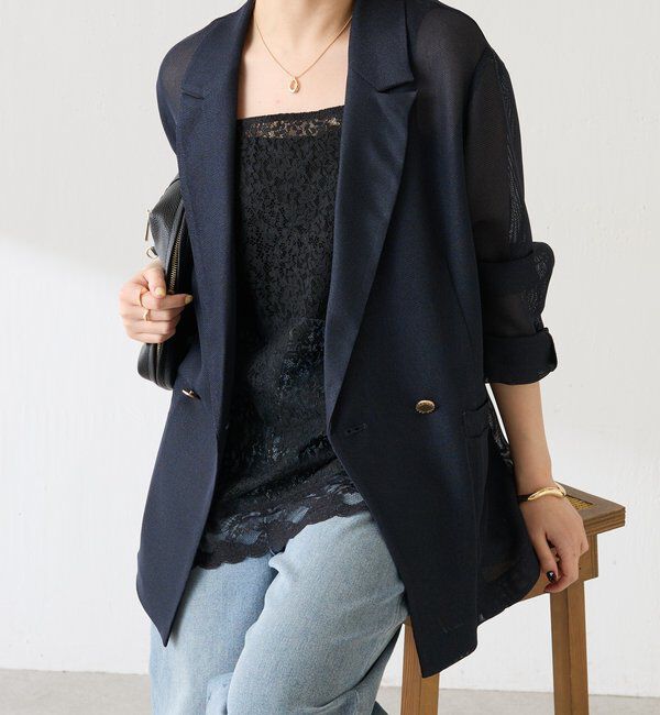  「メッシュダブルジャケット」|テーラードジャケット|