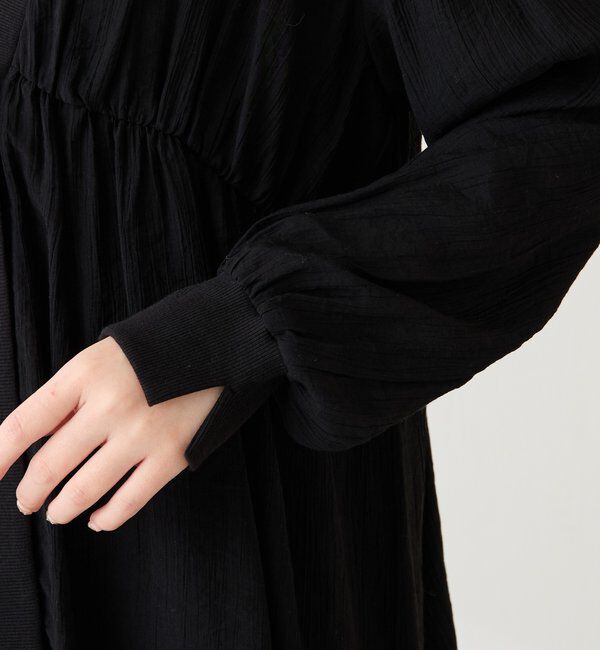  「《1枚で着映える》ギャザー切替シャツカーディガン」|シャツ・ブラウス|