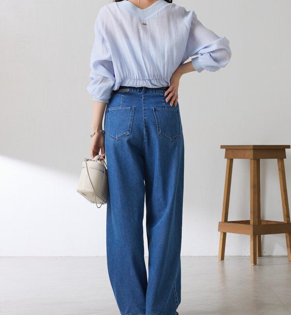  「《1枚で着映える》ギャザー切替シャツカーディガン」|シャツ・ブラウス|