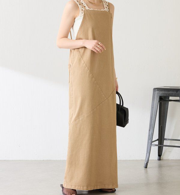  「Q.anosリラックススリムデニムワンピース」|ワンピース|