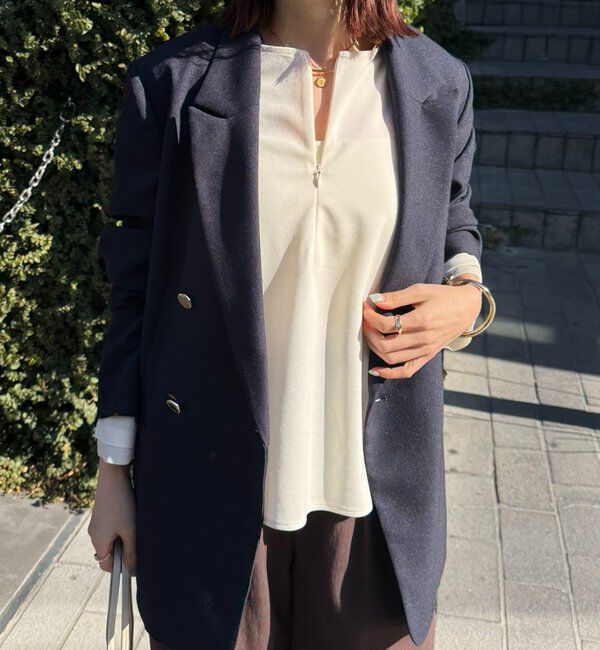  「袖シアー切替ジョーゼットロンT」|Tシャツ・カットソー|