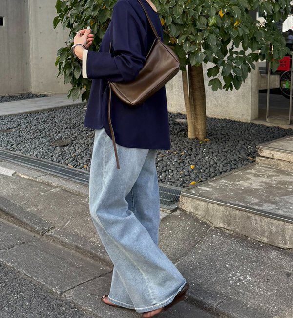  「袖シアー切替ジョーゼットロンT」|Tシャツ・カットソー|