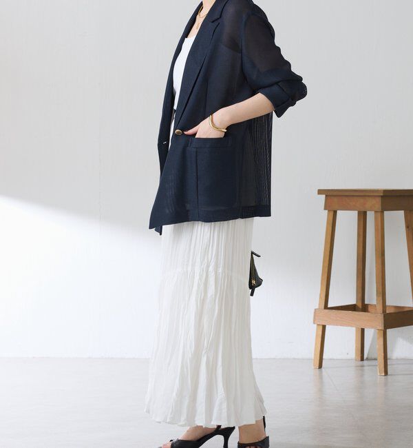  「ワッシャーナナメ切替スカート」|スカート|