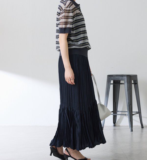  「ワッシャーナナメ切替スカート」|スカート|