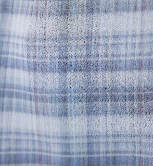  「チェックシフォンラッフルブラウス」|シャツ・ブラウス|