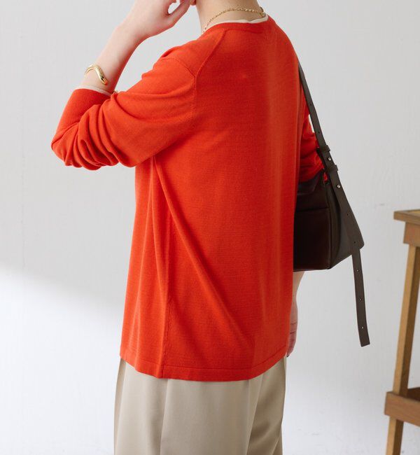  「レイヤード風クルーネックカーディガン」|ニット・セーター|