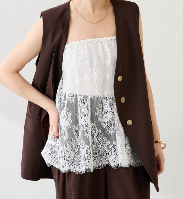  「【プラスワンアイテム】レースレイヤードミニスカート」|その他|