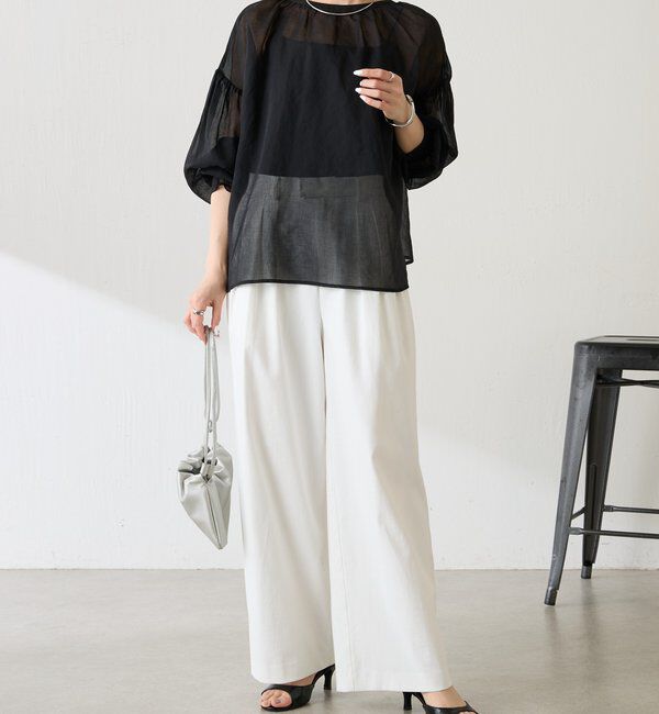  「スキッパーシアーブラウス」|シャツ・ブラウス|