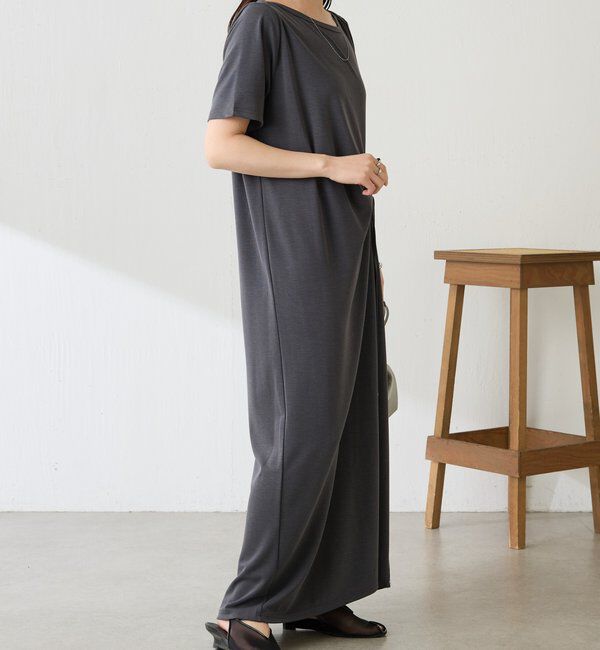  「【接触冷感】フロントドロストカットワンピース」|ワンピース|