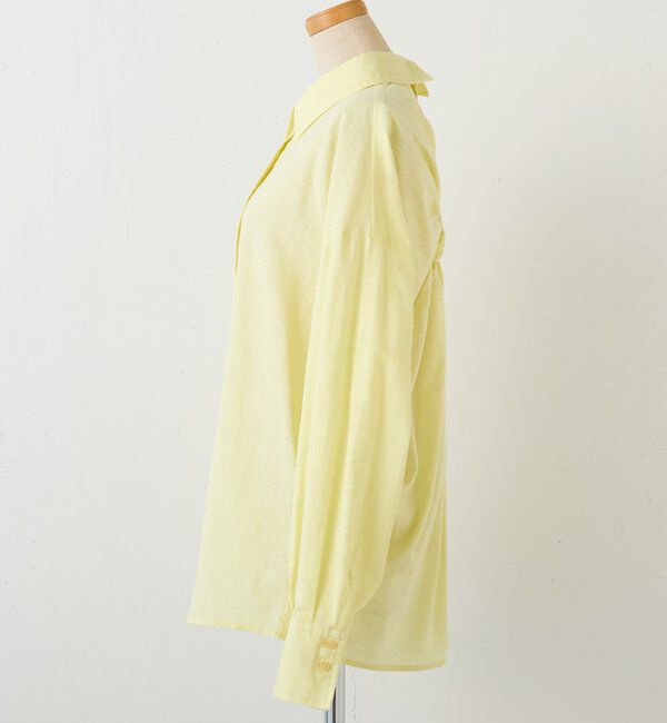  「【涼しく着れる】麻混バックツイストシャツ」|シャツ・ブラウス|