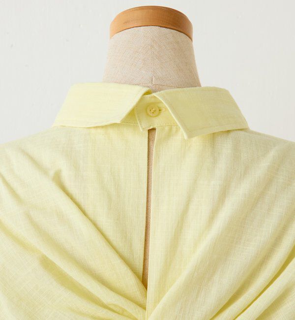  「【涼しく着れる】麻混バックツイストシャツ」|シャツ・ブラウス|