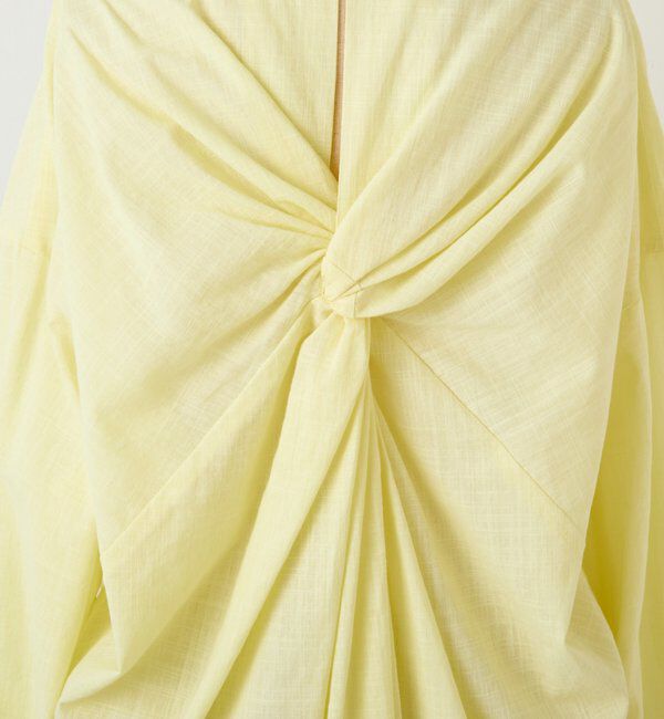  「【涼しく着れる】麻混バックツイストシャツ」|シャツ・ブラウス|