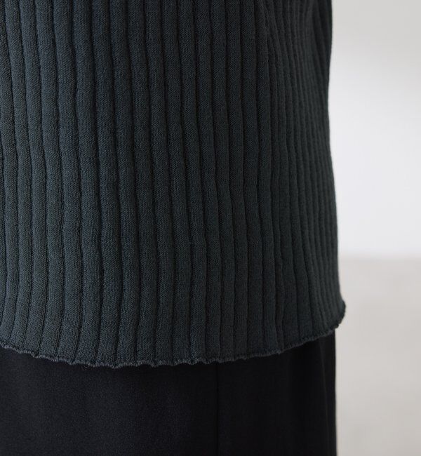  「ドライコットンワイドリブカーディガン」|ニット・セーター|