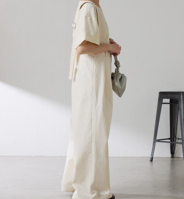  「【袖をアレンジできる】袖アレンジジョーゼットロゴTシャツ」|Tシャツ・カットソー|