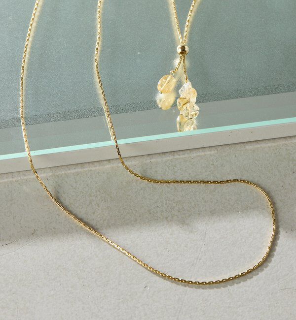  「【PAPILLONNER/パピヨネ】天然石Y字ネックレス」|リング|