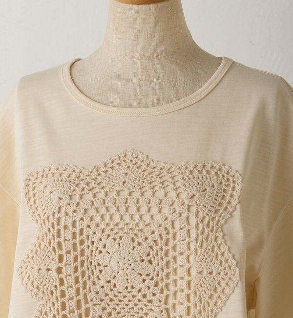  「【1枚でも決まる】クロシェドッキングTシャツ」|Tシャツ・カットソー|