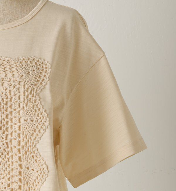  「【1枚でも決まる】クロシェドッキングTシャツ」|Tシャツ・カットソー|