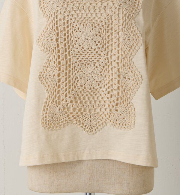  「【1枚でも決まる】クロシェドッキングTシャツ」|Tシャツ・カットソー|