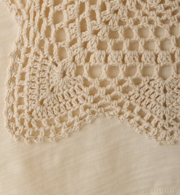  「【1枚でも決まる】クロシェドッキングTシャツ」|Tシャツ・カットソー|